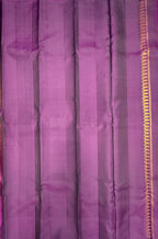 VSCB678 - cowdung green color body , dark violet color pallu , blouse - Pure silk saree