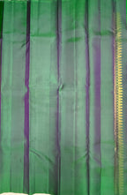 VSCB681 - purple color body , peacock green color pallu , blouse - Pure silk saree