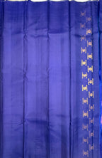VSCB683 - blue color body , navy blue color pallu , blouse - Pure silk saree