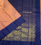 VSCB689 - onion with navy blue color body , navy blue color pallu , blouse - Pure silk saree