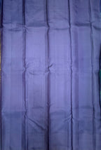 VSCB690 - dual green color body , navy blue color pallu , blouse - Pure silk saree