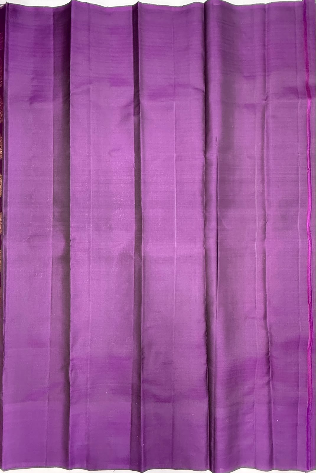 VSCB694 - rust color body , violet color pallu , blouse - Pure silk saree
