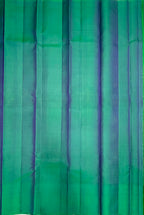 VSCB695 - dual grey with violet color body , peacock green color pallu , blouse - Pure silk saree