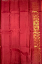 VSCB698 - mustard with maroon color body , maroon color pallu , blouse - Pure silk saree
