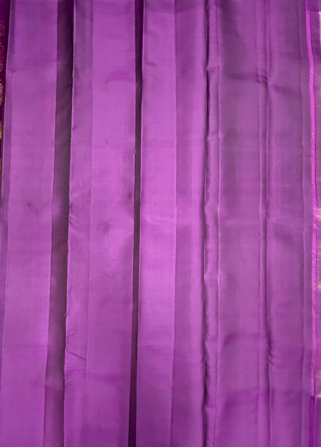 VSCB699 - dark grey color body , violet color pallu , blouse - Pure silk saree