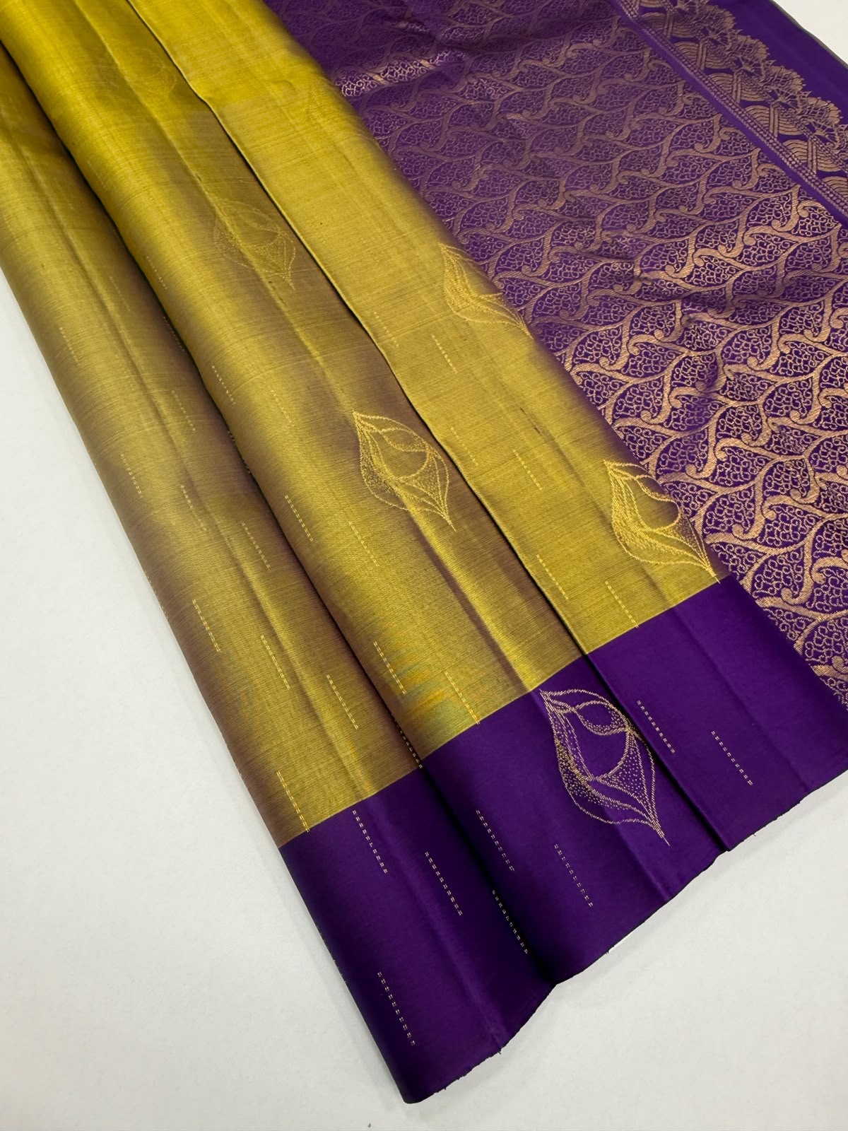VSCB701 - grey with violet color body , violet color pallu , blouse - Pure silk saree