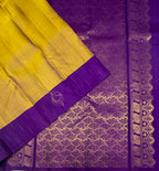 VSCB701 - grey with violet color body , violet color pallu , blouse - Pure silk saree