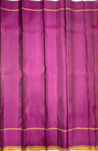 VSCB705 - dark rust color body , purple color pallu , blouse - Pure silk saree