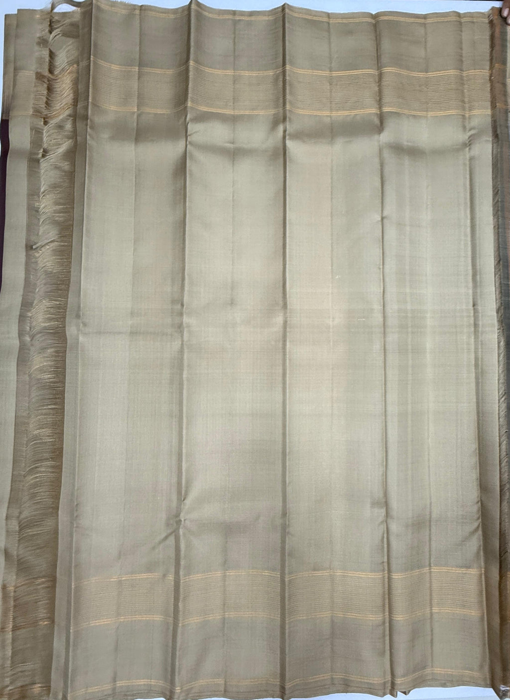 VSF1151 - brown color body , beige color pallu,blouse - Pure silk saree
