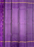 VSF1154 - green color body , violet color pallu,blouse - Pure silk saree