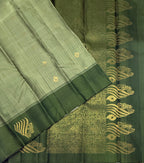 VSF1155 - pastel green color body , green color pallu,blouse - Pure silk saree