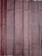 VSF1156 - beige wiht black color body , coffee brown color pallu,blouse - Pure silk saree