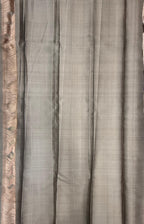 VSF1157 - pastel green color body , onion with black color pallu,blouse - Pure silk saree