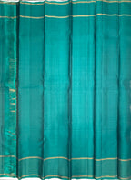 VSF1161 - dark purple color body , peacock blue color pallu,blouse - Pure silk saree