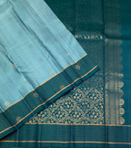 VSF1167 - light blue color body , peacock blue color pallu,blouse - Pure silk saree