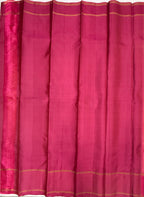 VSF1168 - green with maroon color body , pink color pallu,blouse - Pure silk saree