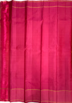 VSF1170 - yellow with maroon color body , dark pink color pallu,blouse - Pure silk saree