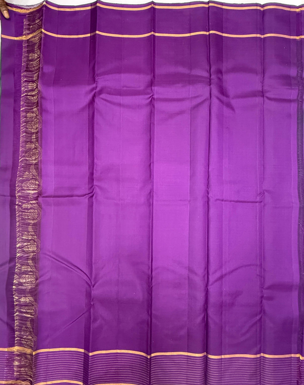 VSF1173 - dark green color body , violet color pallu,blouse - Pure silk saree