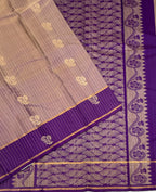 VSF1174 - light lavender color body , violet color pallu,blouse - Pure silk saree