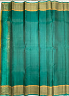 VSF1177 - mehandi green color body , peacock green color pallu,blouse - Pure silk saree