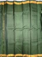 VSF1180 - pastel green color body , dark green color pallu,blouse - Pure silk saree