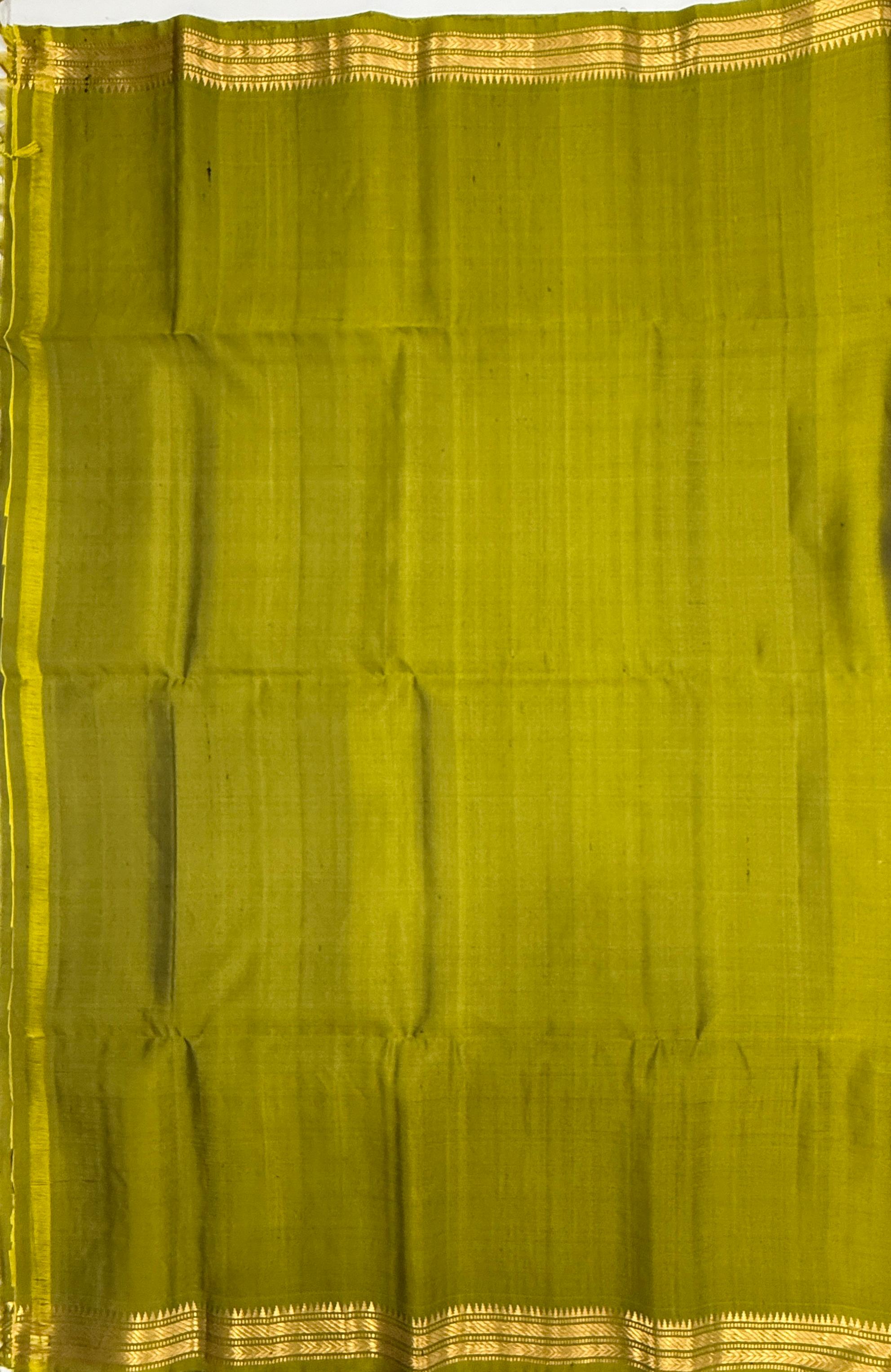 VSF1187 - dark violet color body , mehandi green color pallu,blouse - Pure silk saree