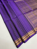 VSF1188 - violet color body , pallu,blouse - Pure silk saree