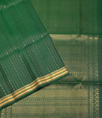VSF1189 - dark green color body , pallu,blouse - Pure silk saree