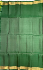 VSF1189 - dark green color body , pallu,blouse - Pure silk saree