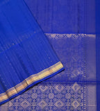 VSF1190 - ink blue color body , pallu,blouse - Pure silk saree