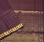 VSF1193 - dark coffee brown color body , pallu,blouse - Pure silk saree