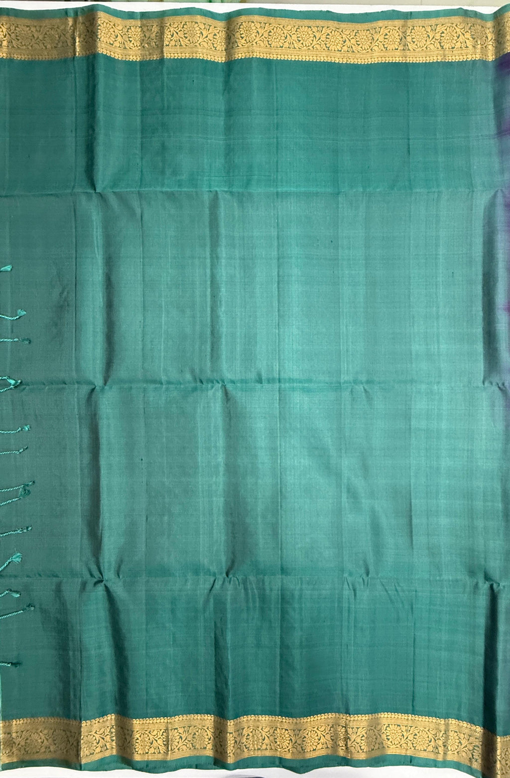 VSF1195 - violet color body , pastel blue color pallu,blouse - Pure silk saree