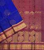VSF1201 - blue color body , purple color pallu,blouse - Pure silk saree