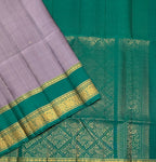 VSF1203 - lavender color body , peacock green color pallu,blouse - Pure silk saree