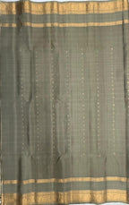 VSF1204 - dark purple color body , beige color pallu,blouse - Pure silk saree