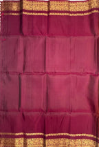 VSF1205 - mustard color body , purple color pallu,blouse - Pure silk saree