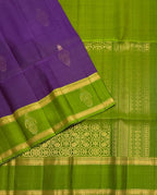 VSF1206 - violet color body , leaf green color pallu,blouse - Pure silk saree