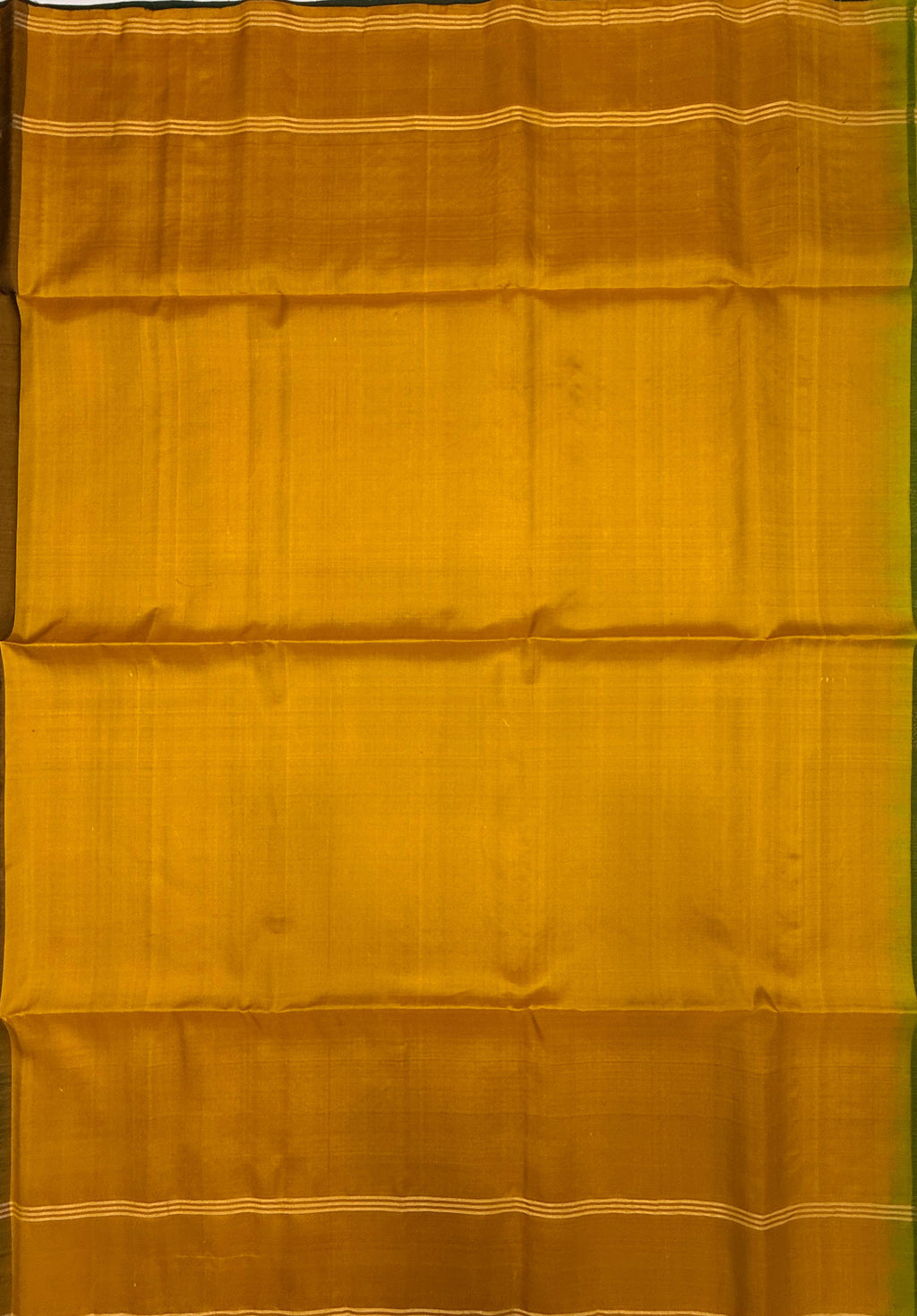 VSF1207 - dark green color body , mustard yellow color pallu,blouse - Pure silk saree