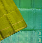 VSF1208 - mehandi green color body , bluish green color pallu,blouse - Pure silk saree