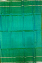 VSF1208 - mehandi green color body , bluish green color pallu,blouse - Pure silk saree