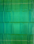 VSF1213 - bluish green color body , pallu,blouse - Pure silk saree