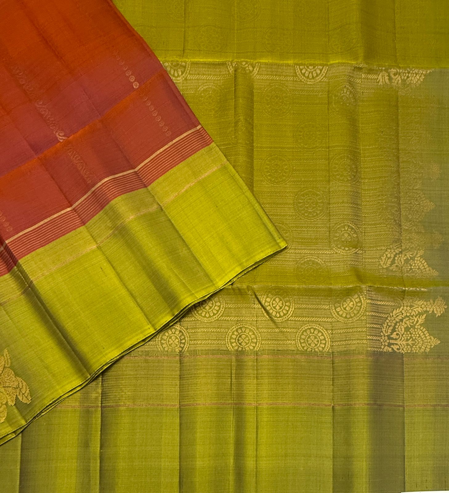 VSF1215 - maroon with violet color body , yellow with violet color pallu,blouse - Pure silk saree