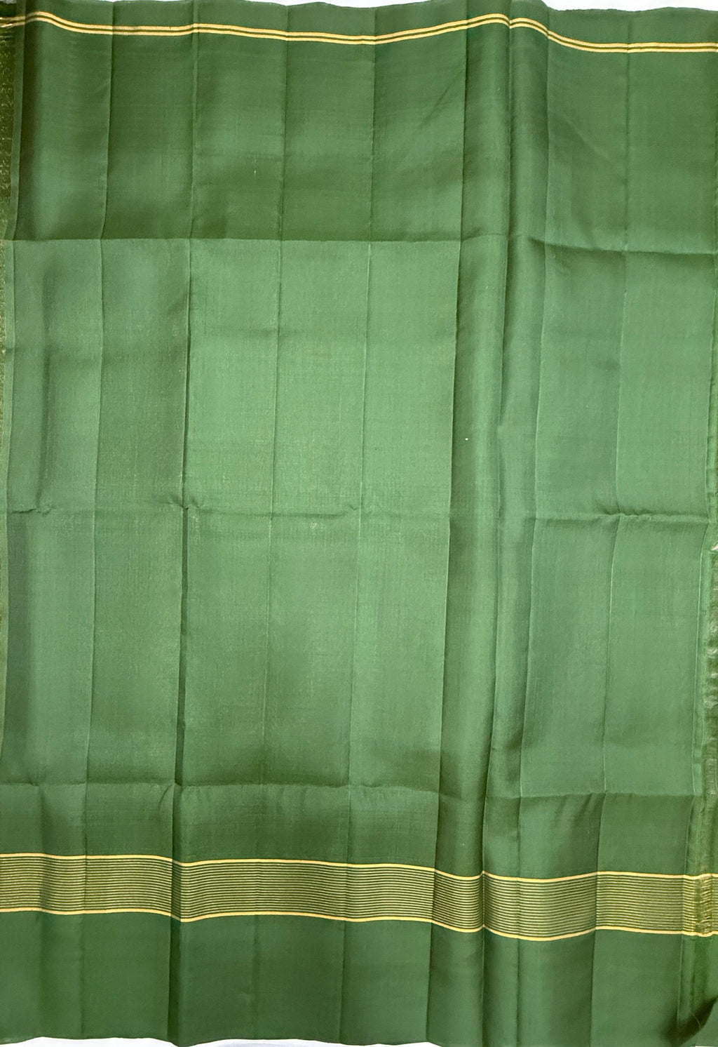 VSF1216 - grey with green color body , dark green color pallu,blouse - Pure silk saree