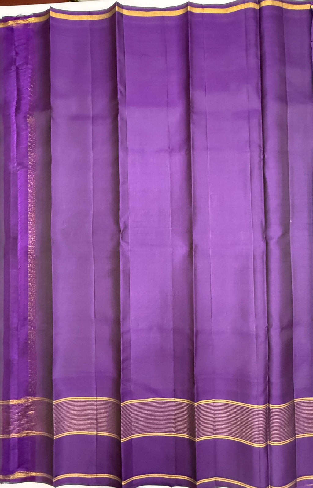 VSF1220 - peacock green color body , violet color pallu,blouse - Pure silk saree