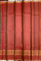 VSF1221 - dark green color body , maroon color pallu,blouse - Pure silk saree