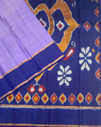 VSF1223 - dark lavender color body , blue color pallu,blouse - Pure silk saree