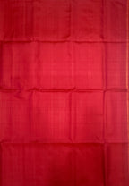 VSF1225 - peach color body , red color pallu,blouse - Pure silk saree