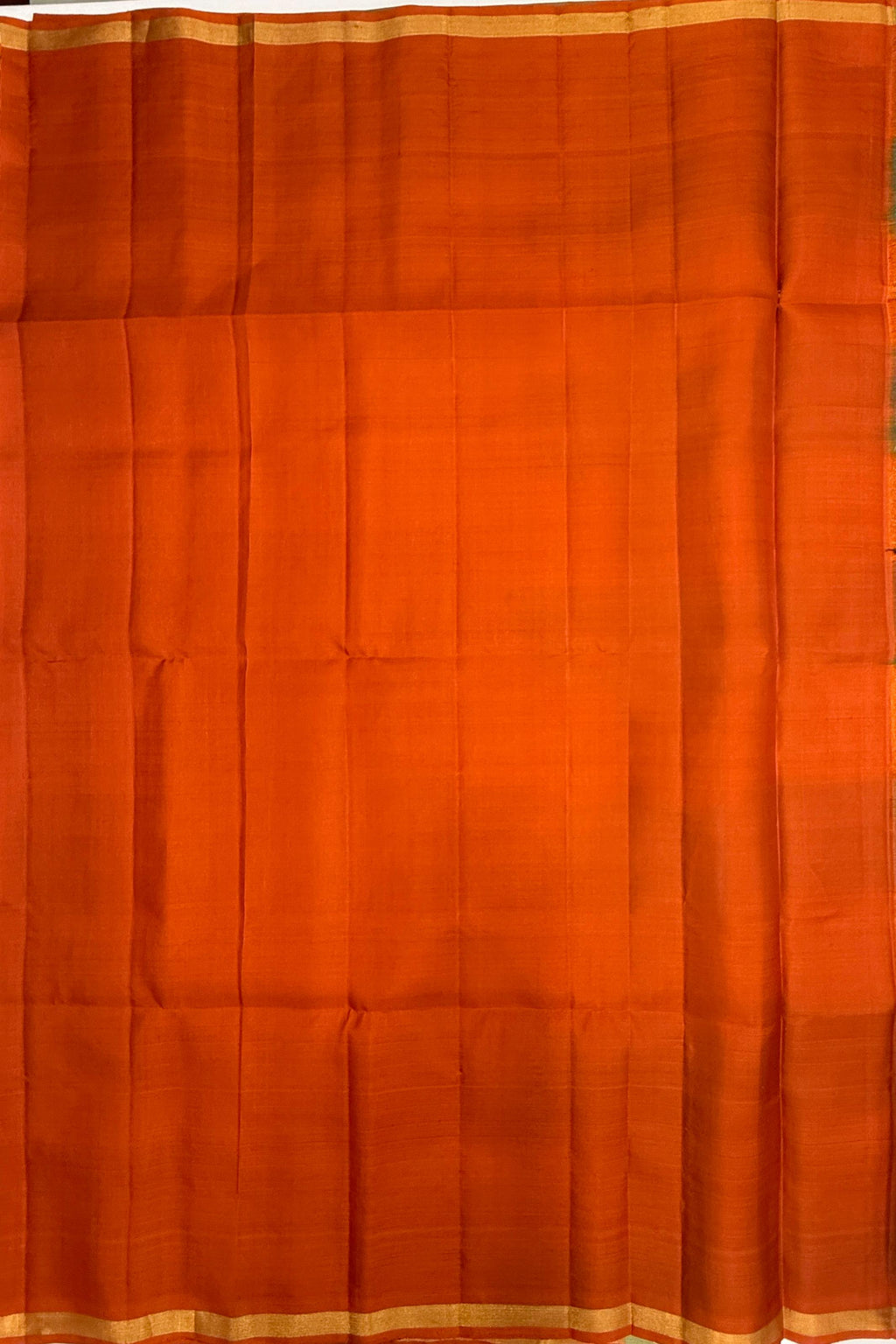 VSF1229 - multicolor color body , orange color pallu,blouse - Pure silk saree
