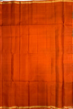 VSF1229 - multicolor color body , orange color pallu,blouse - Pure silk saree