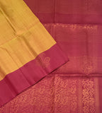 VSF1230 - yellowish pink color body , dusky pink color pallu,blouse - Pure silk saree